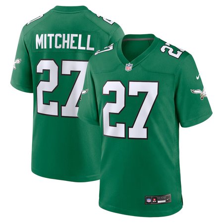 Youth Quinyon Mitchell Kelly Green Philadelphia Eagles Alternate Game Jersey